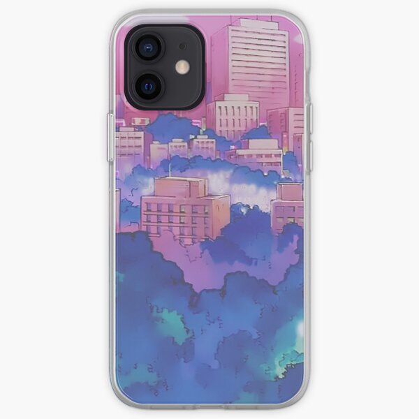 Sailor Moon Pink City Dream Landscape  iPhone Soft Case RB2008 product Offical Sailor Moon Merch