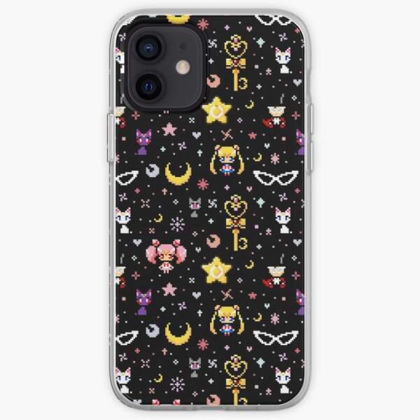 Famille Sailor Moon - Coque souple noire pour iPhone RB2008 Produit officiel Sailor Moon Merch