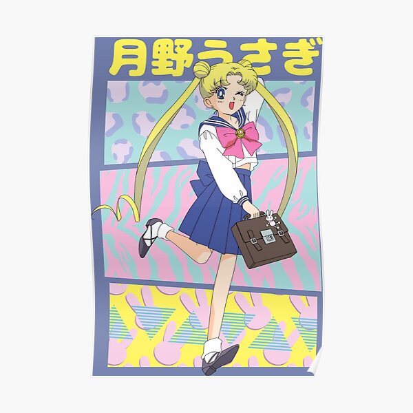 Tsukino Usagi Retro Tee - Sailor Moon Poster RB2008 product Offical Sailor Moon Merch