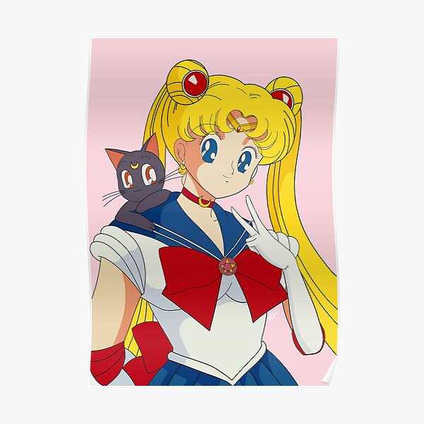 Sailor Moon With Luna Poster RB2008 product Offical Sailor Moon Merch