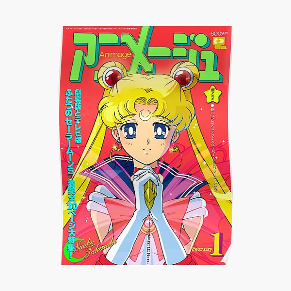 Bìa tạp chí Sailor Moon · Sức mạnh lăng kính mặt trăng! Sản phẩm Poster RB2008 Hàng hóa Sailor Moon ngoại tuyến