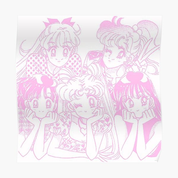 Kawaii Pink Classic Manga Sailor Moon Print Poster RB2008 product Offical Sailor Moon Merch