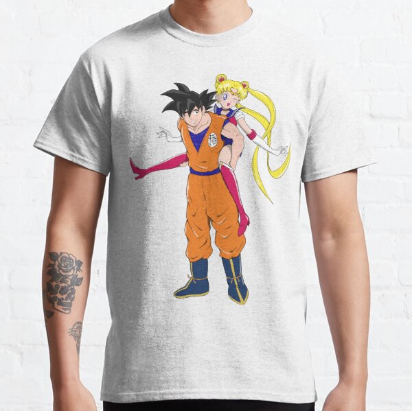 Goku et Sailor Moon T-Shirt Classique RB2008 produit Officiel Sailor Moon Merch