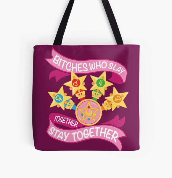 Slay Together, Stay Together - Sailor Scouts All Over Print Tote Bag RB2008 product Offical Sailor Moon Merch