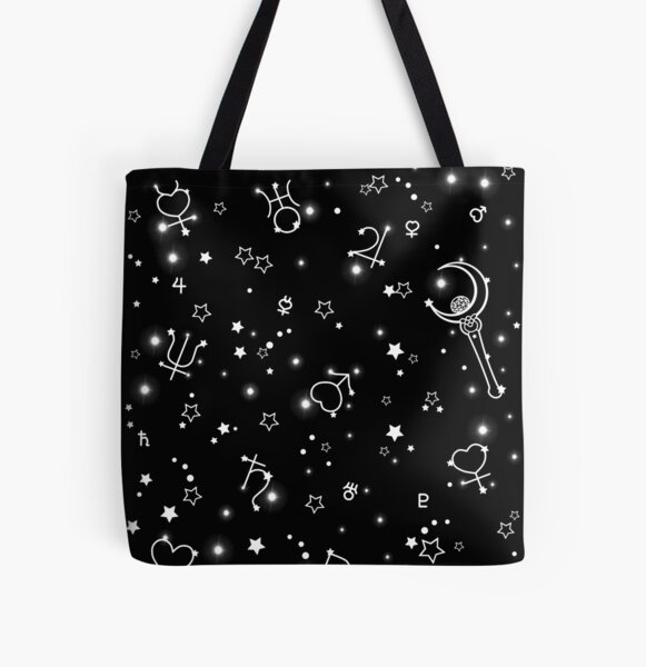 Sailor Moon Stars Black and White All Over Print Tote Bag RB2008 product Offical Sailor Moon Merch