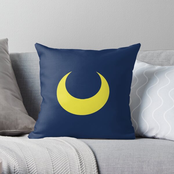 Sailor Moon Symbol | Dark Blue BG Throw Pillow RB2008 product Offical Sailor Moon Merch