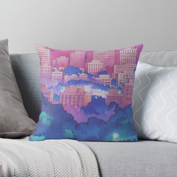Sailor Moon Pink City Dream Landscape  Throw Pillow RB2008 product Offical Sailor Moon Merch
