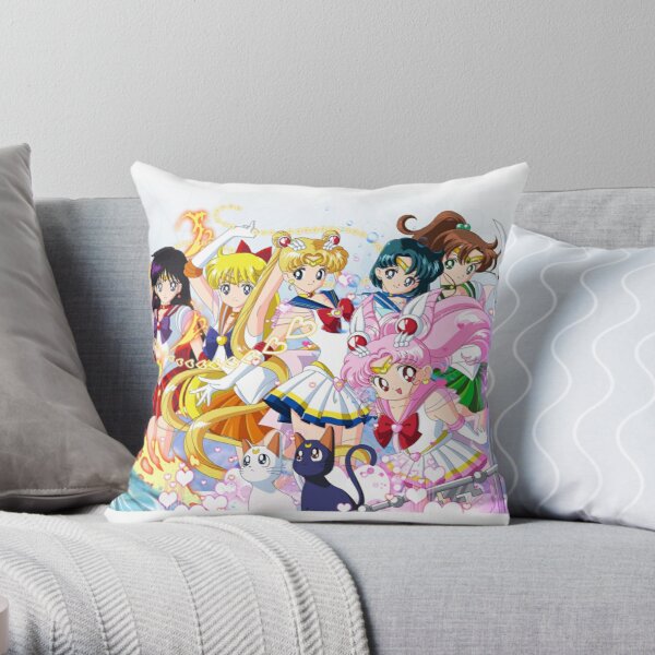 Sailor Moon Group Throw Pillow RB2008 product Offical Sailor Moon Merch